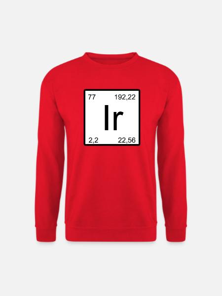 Symbole d’iridium dans le tableau périodique - Sweat-shirt Unisexe - rouge