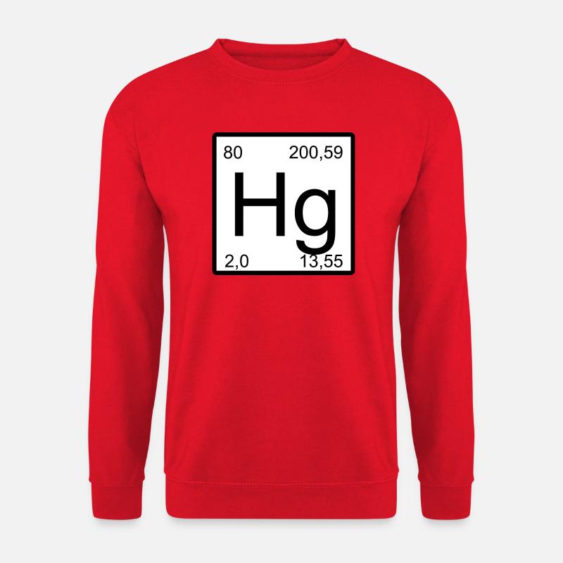 Hg Periodensystem Minimaldesign - Unisex Pullover - Rot