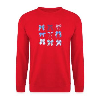 Blue knots - Unisex Sweatshirt - red - Front - Alina (178cm) & Michal (187cm)