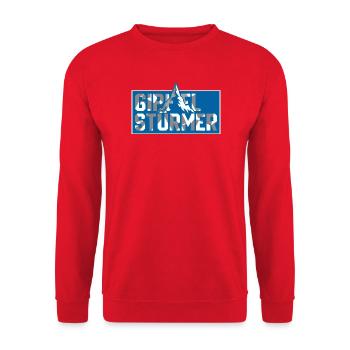 Gipfel Sturmer Mountain Top Logo - Unisex Sweatshirt - red - Front - Alina (178cm) & Michal (187cm)