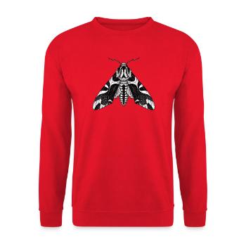 Moth Shadow Pattern Moth Black Moth - Unisex Sweatshirt - red - Front - Alina (178cm) & Michal (187cm)