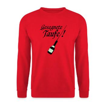 Taufe - Unisex Pullover - Rot - Vorne - Alina (178cm) & Michal (187cm)