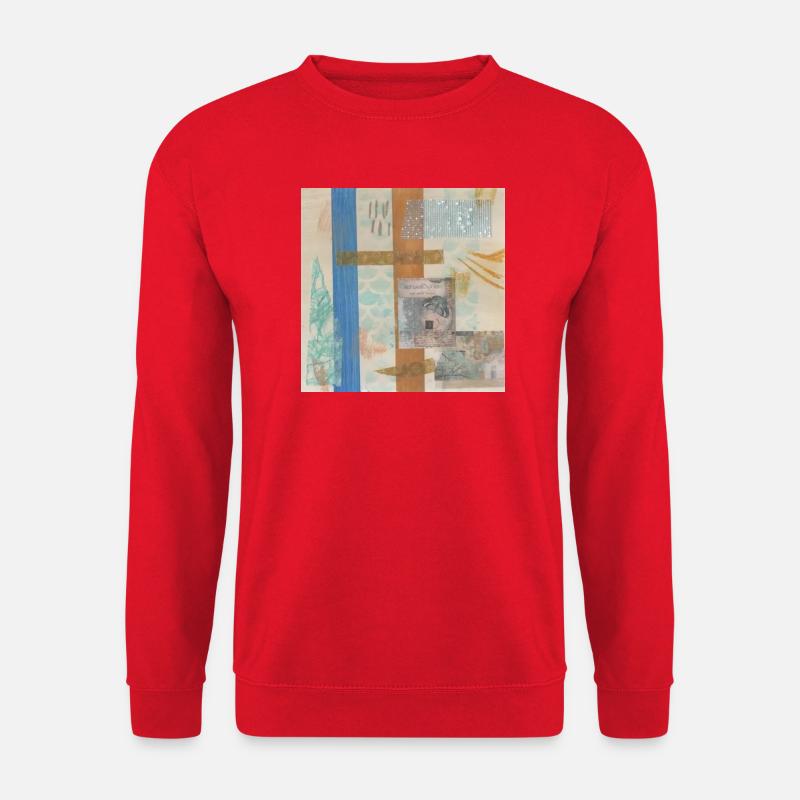Abstrakte Collage - Unisex Pullover - Rot