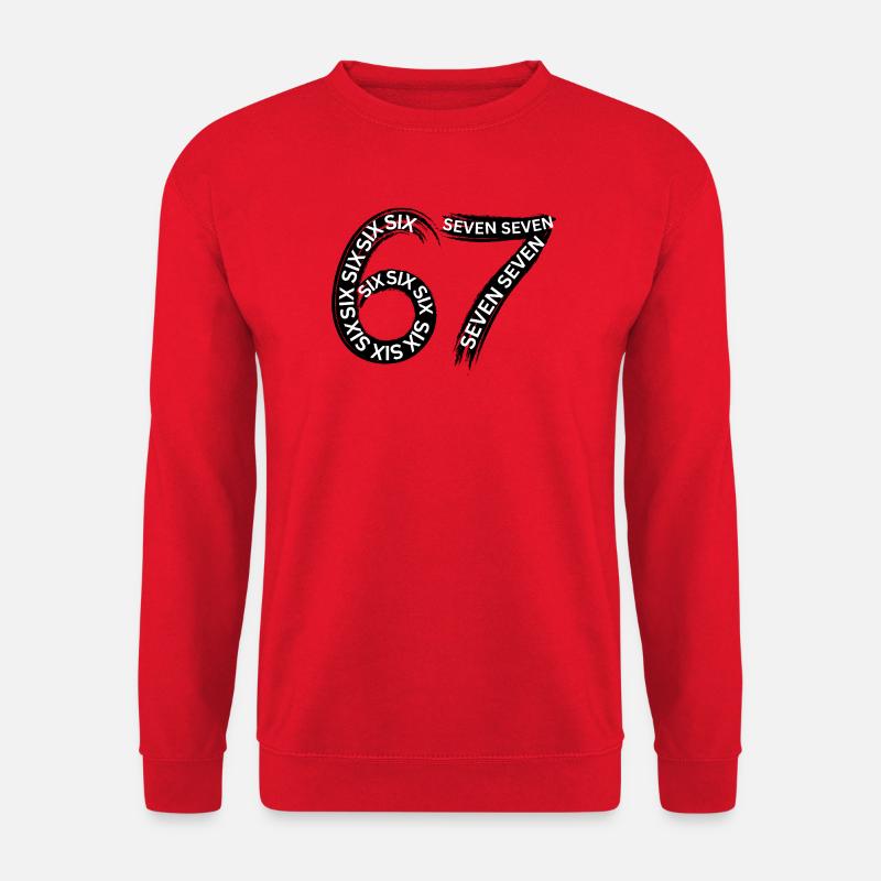 Six Seven Kids Meme 6 7 - Unisex Pullover - Rot