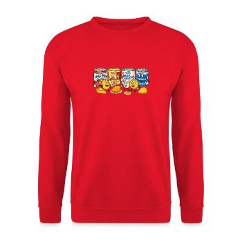 Condensed Milk Sweet - Unisex Sweatshirt - red - Front - Alina (178cm) & Michal (187cm)
