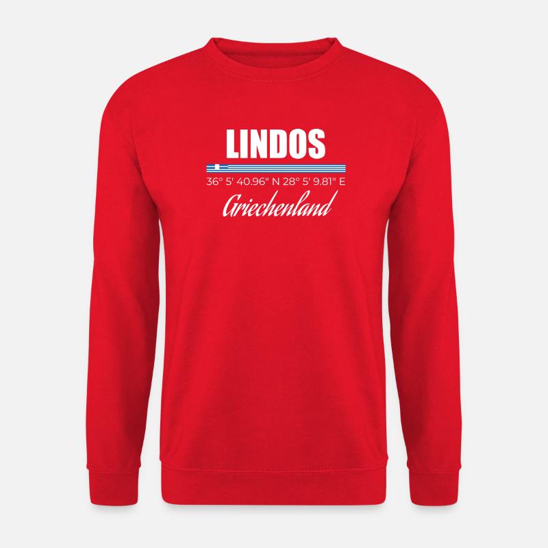 Lindos - Unisex Pullover - Rot
