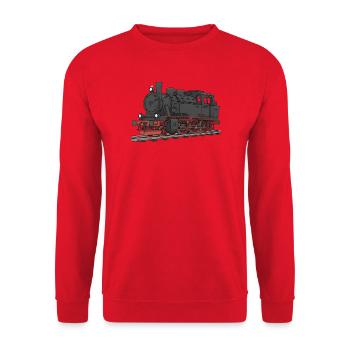Locomotive Locomotive Chemin de fer - Sweat-shirt Unisexe - rouge - Devant - Alina (178cm) & Michal (187cm)