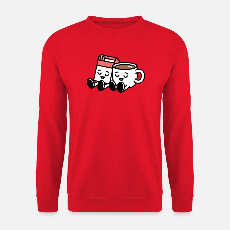Coffee and Cigarettes  - Funny Balkan Breakfast - Unisex Sweatshirt - red