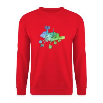 Aventure spatiale sur le rover martienne sur la planète rouge - Sweat-shirt Unisexe - rouge - Devant - Alina (178cm) & Michal (187cm)