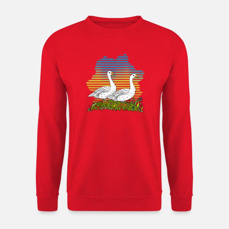 Gänse - Unisex Pullover - Rot