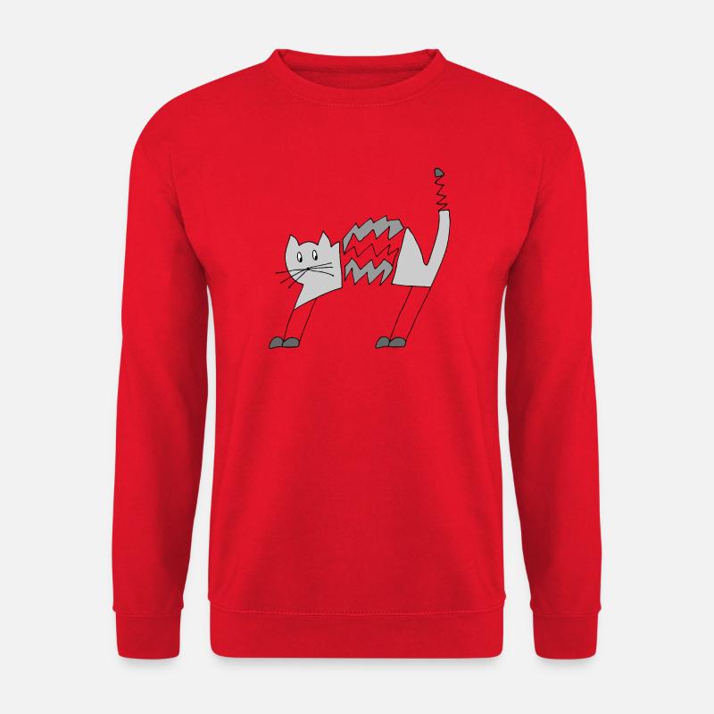 Katze - Unisex Pullover - Rot