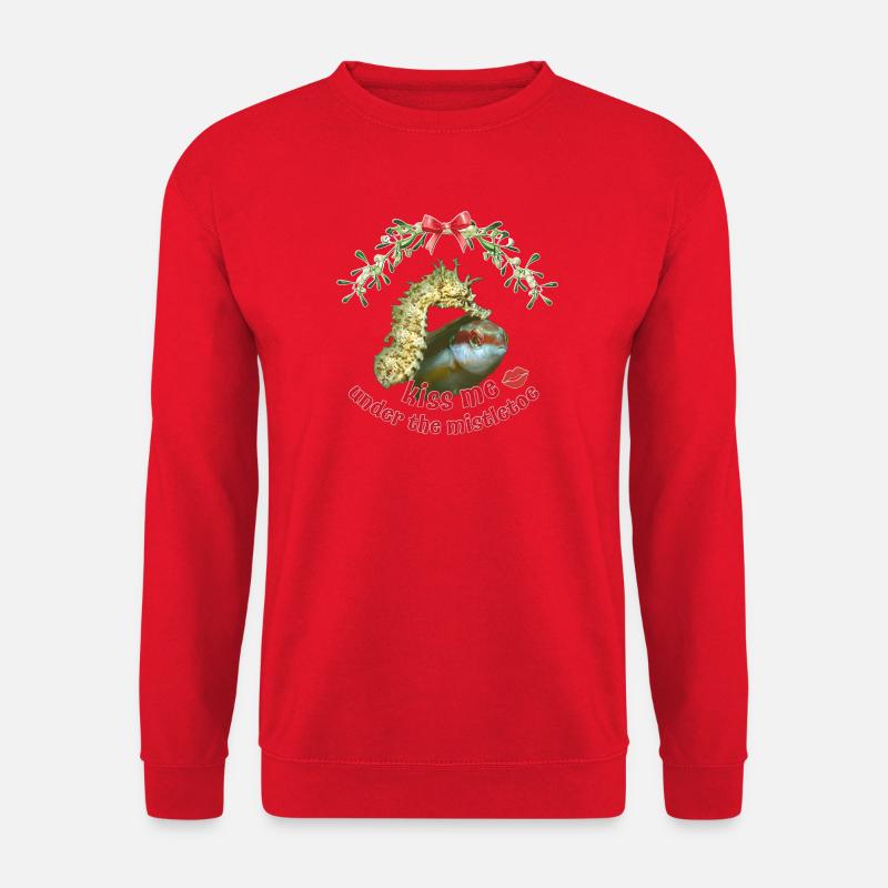 Baiser de gui – Salutations de Noël en mer - Sweat-shirt Unisexe - rouge