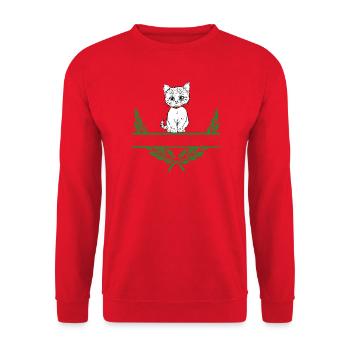 Laurel Wreath with Namespace - Unisex Sweatshirt - red - Front - Alina (178cm) & Michal (187cm)