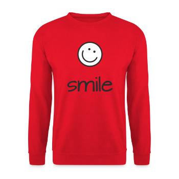 Police du symbole du sourire - Sweat-shirt Unisexe - rouge - Devant - Alina (178cm) & Michal (187cm)