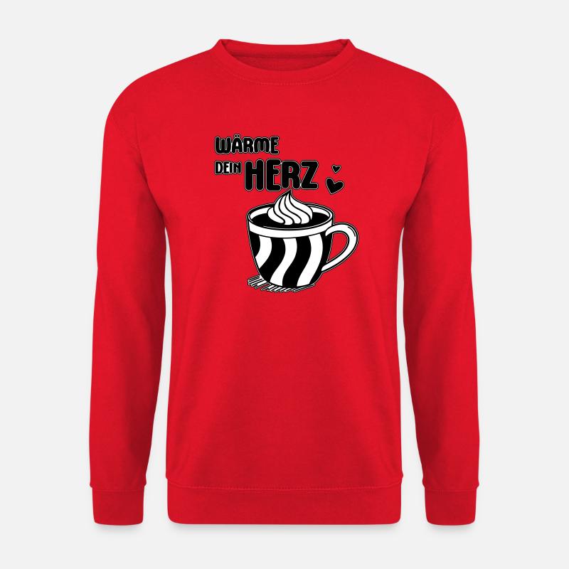 Wärme Dein Herz Kaffeetasse - Unisex Pullover - Rot