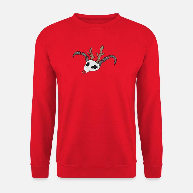 Rentier Schädel - Unisex Pullover - Rot