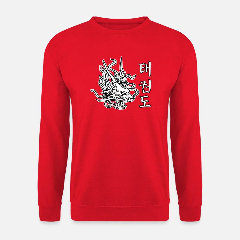 Taekwondo Drache – asiatisches Kampfsport-Design - Unisex Pullover - Rot