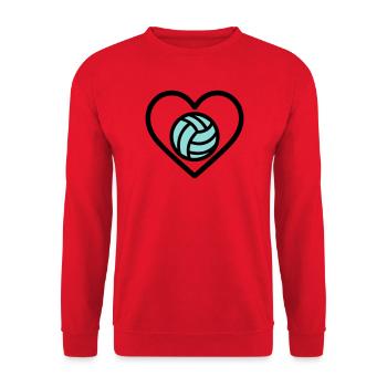 Heart Volleyball – Team Sport Lover - Unisex Sweatshirt - red - Front - Alina (178cm) & Michal (187cm)