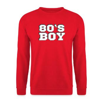 80er - Unisex Pullover - Rot - Vorne - Alina (178cm) & Michal (187cm)