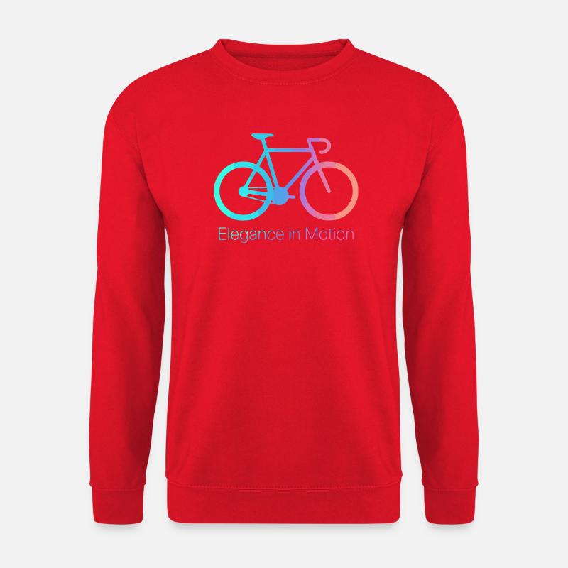 Eleganz in Bewegung Fahrrad - Unisex Pullover - Rot