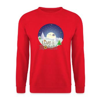 Winter magic Live in the Moment - Unisex Sweatshirt - red - Front - Alina (178cm) & Michal (187cm)