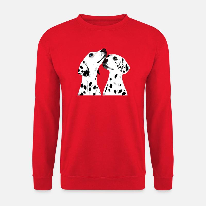 Two Dalmatians - Unisex Sweatshirt - red