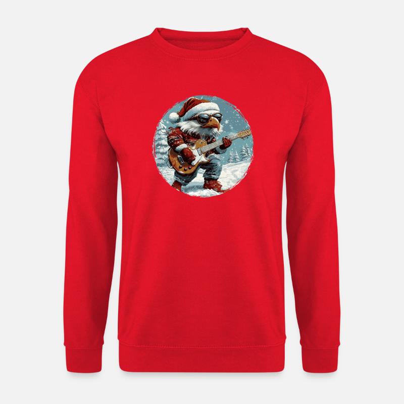 Eagle Christmas Guitar - Unisex Sweatshirt - red