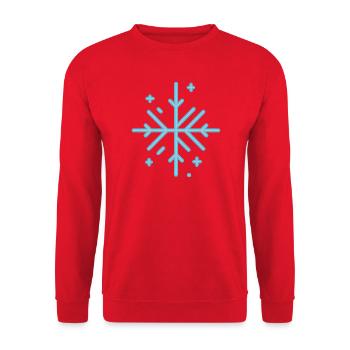 FLOCON DE NEIGE - Sweat-shirt Unisexe - rouge - Devant - Alina (178cm) & Michal (187cm)
