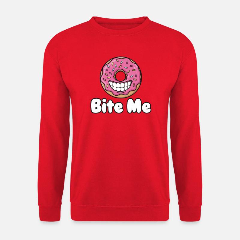 Bite Me Donut Grinsen - Unisex Pullover - Rot