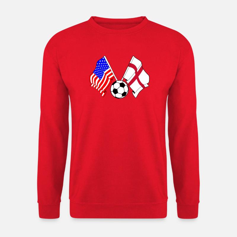 Fußball England gegen USA - Unisex Pullover - Rot