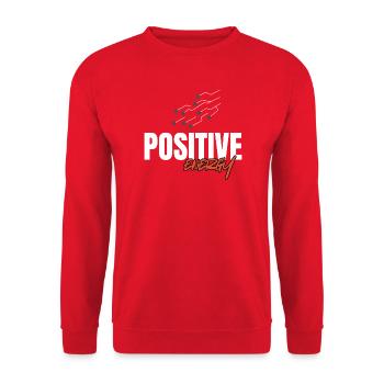 Positive Energy T-shirt – Modern Style & Motivati - Unisex Sweatshirt - red - Front - Alina (178cm) & Michal (187cm)