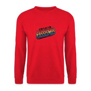 Pas de place pour le racisme - Logo Cool Pride - Sweat-shirt Unisexe - rouge - Devant - Alina (178cm) & Michal (187cm)