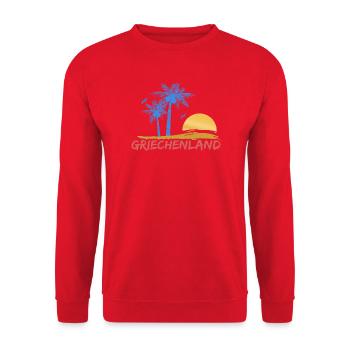 Grèce - Sweat-shirt Unisexe - rouge - Devant - Alina (178cm) & Michal (187cm)