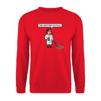 Funny Christmas motif for a nice gift giving - Unisex Sweatshirt - red - Front - Alina (178cm) & Michal (187cm)