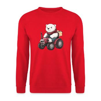 Éleveur de tracteurs à ours polaires - Sweat-shirt Unisexe - rouge - Devant - Alina (178cm) & Michal (187cm)