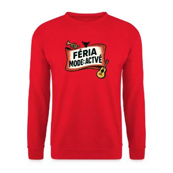 Féria-Modus: Aktiviert - Unisex Pullover - Rot - Vorne - Alina (178cm) & Michal (187cm)