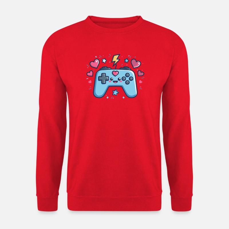 Kawaii Game Controller Herz Design - Unisex Pullover - Rot