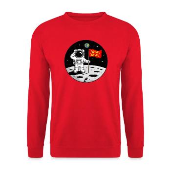 Astronaute Normand Fierté Normandie Humour Spatial - Sweat-shirt Unisexe - rouge - Devant - Alina (178cm) & Michal (187cm)