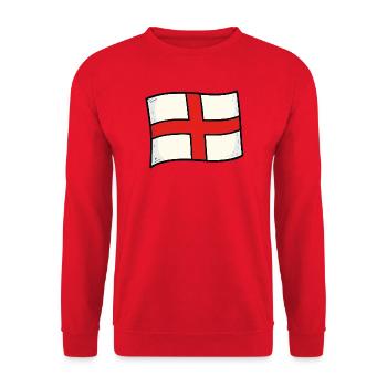 Drapeau de l’Angleterre - Sweat-shirt Unisexe - rouge - Devant - Alina (178cm) & Michal (187cm)