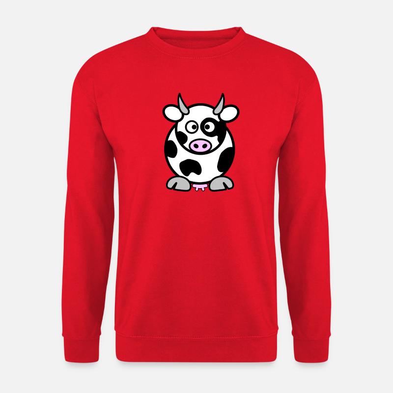 Mabel, die Kuh, - Unisex Pullover - Rot