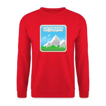 Mountaineering Watzmann - Unisex Sweatshirt - red - Front - Alina (178cm) & Michal (187cm)