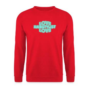 Gift for Hairstylist - Unisex Sweatshirt - red - Front - Alina (178cm) & Michal (187cm)