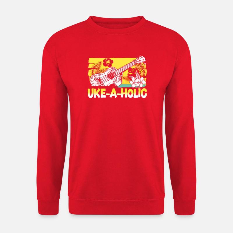 Ukulélé hawaïen uke uke-a-holic - Sweat-shirt Unisexe - rouge