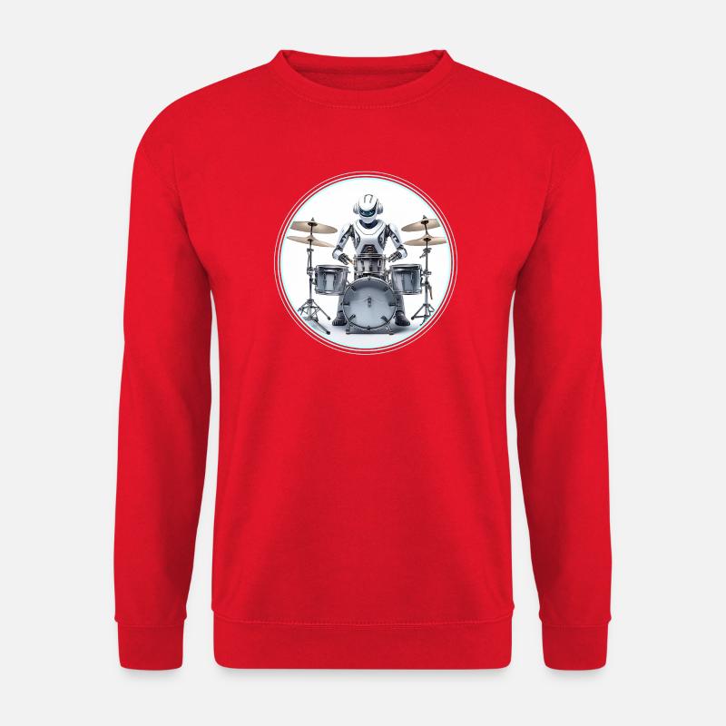 Drum Machine Robot - Unisex Sweatshirt - red
