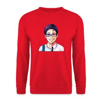 BOY MET GIRL - nice people - Unisex Sweatshirt - red - Front - Alina (178cm) & Michal (187cm)