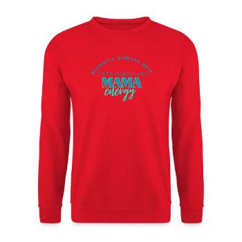 Miami Energy Neon-Typografie - Unisex Pullover - Rot - Vorne - Alina (178cm) & Michal (187cm)