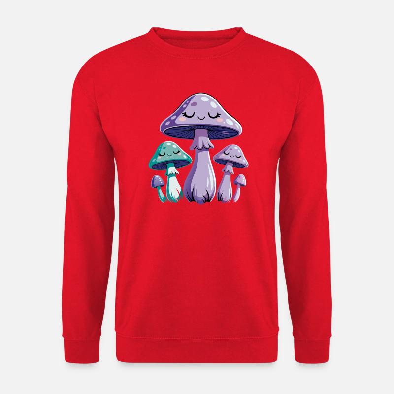 Lila Träumende Pilze - Unisex Pullover - Rot