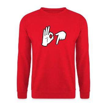 Six Seven Trend - Unisex Pullover - Rot - Vorne - Alina (178cm) & Michal (187cm)