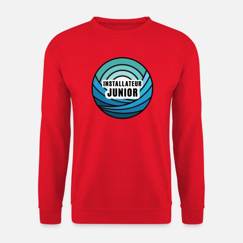 Junior Installateur Nachfolger Nachwuchs Azubi - Unisex Pullover - Rot