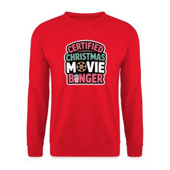 Binger certifié de films de Noël - Sweat-shirt Unisexe - rouge - Devant - Alina (178cm) & Michal (187cm)